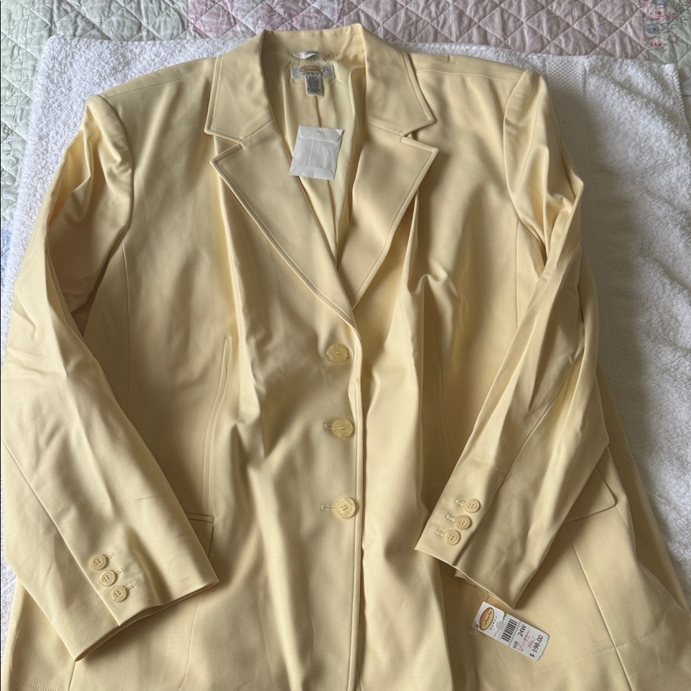 Talbots Light Yellow Blazer